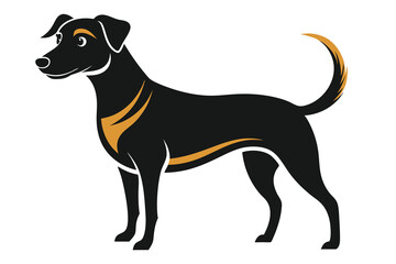 A friendly and loyal dog silhouette E.eps