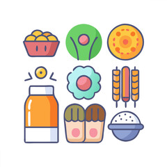 Food vector icon collection