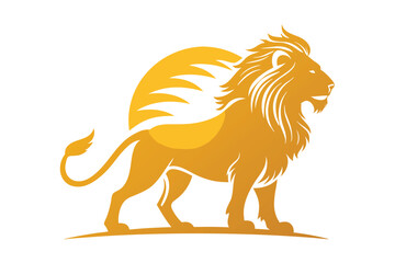 Fototapeta premium a lion against the horizon L.eps