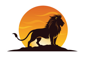 a lion against the horizon M.eps