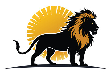 a lion against the horizon R.eps