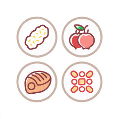 Food vector icon collection