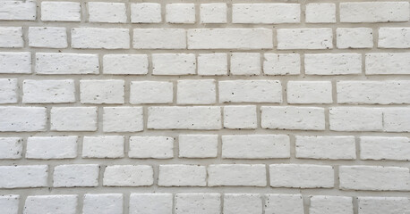 White brick wall forming an even background texture