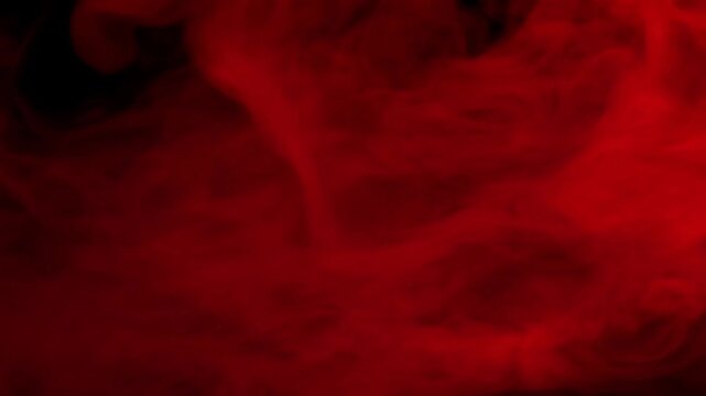 Red smoke dissipating