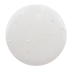 Soap foam round shape on a white background. Shampoo or detergent drop isolate