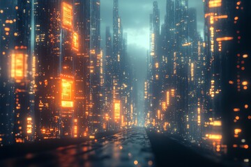 Fototapeta premium Disconnected Future, The Digital Divide