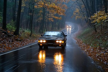 A road cursed by a tragedy that repeats itself every year, with ghostly reenactments playing out in the fog