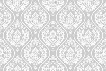 Damask seamless vector background. baroque style pattern. Graphic ornate pattern for wallpaper, fabric, packaging, wrapping. Damask flower ornament.