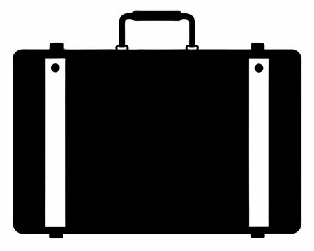 recommend clip art: travel luggage suitcase for traveling, vector illustration.,Suitcase silhouette