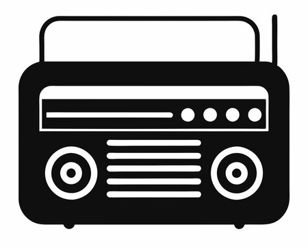 recommend clip art: Vintage Radio  silhouette icon,old Radio  silhouette