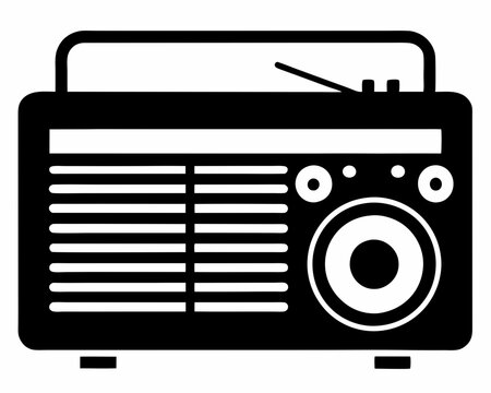 recommend clip art: Vintage Radio  silhouette icon,old Radio  silhouette