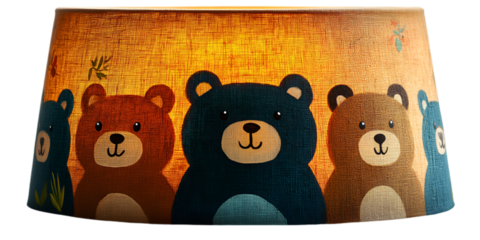 a group of bears painted on a wall. 