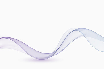 Blue transparent smoky wave flow,abstract wave background,design element.