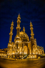 Obraz premium Night Vision of Heydar Mosque. Baku, Azerbaijan.