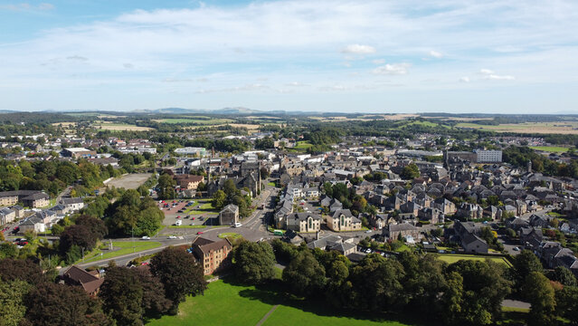 Clackmannanshire, Scotland - View of the town of Alloa,