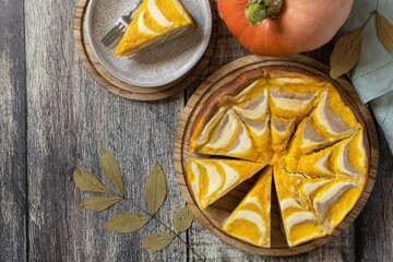 Pumpkin cottage cheese casserole pie 