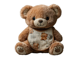 Obraz premium a teddy bear with a bib. 