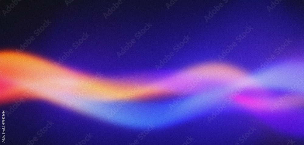 Poster capturing the dynamic energy of flowing light trails against a dark backdrop in an abstract image