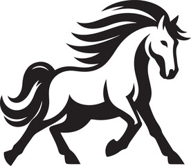 Free vector hand drawn horse silhouette set illustration