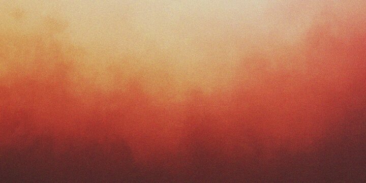 Smooth terracotta gradient background with warm tones creating a calming atmosphere, film grain and noise effect