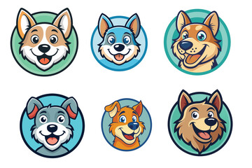 dog's head with cawaii smile inscribed K.eps