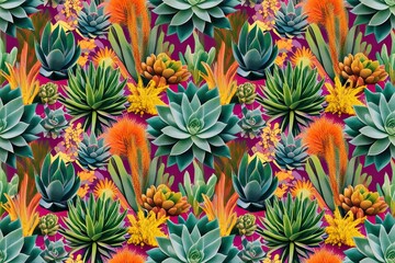 Elegant Display of Mini Cacti and Succulents in Chic Ceramic Pots for Contemporary Home Decor