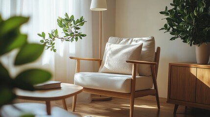 Cozy Living Room with Sunlight