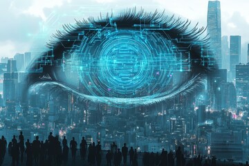 Fototapeta premium Eyes of the Algorithm, Digital Rights and Ethical AI