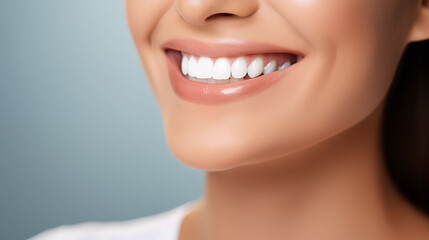 Obraz premium Close-Up of a Bright and Healthy Smile