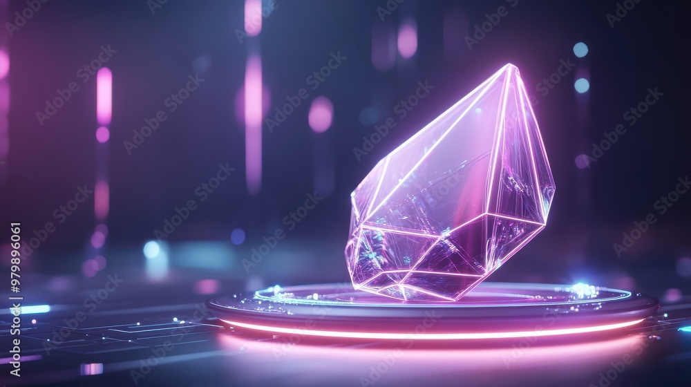 Poster a futuristic black friday badge with sharp, angular lines and glowing neon lights, creating a high-t