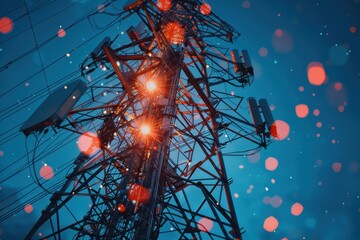 Innovative mobile communication network concept with high-speed data transfer.