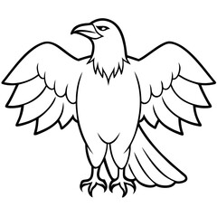 Ominous Raven with Outspread Wings - Vector Art