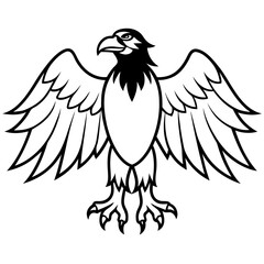 Ominous Raven with Outspread Wings - Vector Art