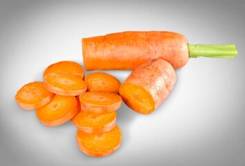 Fresh ripe sweet carrot vegetables