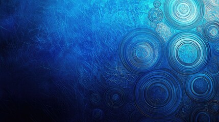 A vibrant blue abstract background with intricate patterns and light shadows, perfect for a calming and energetic design.