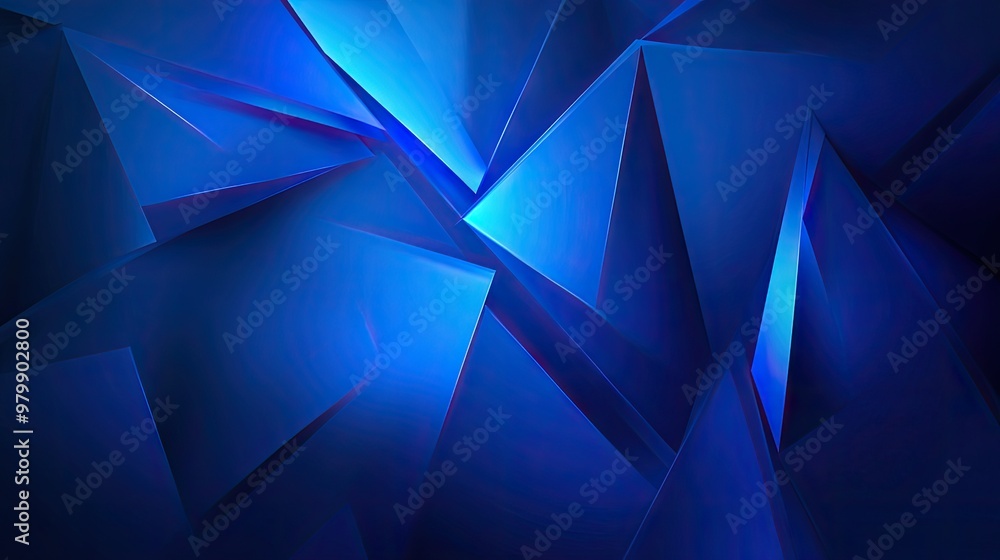 Fototapete a vibrant blue abstract background with sharp geometric lines and soft gradients for a bold, clean d