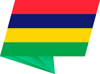 Mauritius pin flag