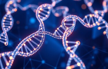 DNA chain abstract futuristic background.