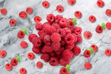 Fresh ripe sweet Raspberry berries
