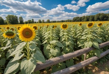 Obraz premium Endless Field of Sunflowers