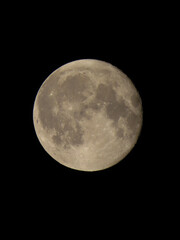 full moon with black background