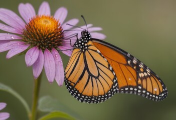 Obraz premium Butterfly sipping nectar