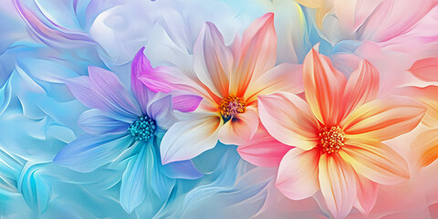 Fototapeta premium background with flowers, ai generated.
