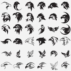 collection of eagle logos