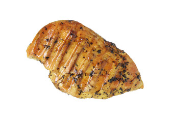 Delicious grilled chicken breast isolated on white