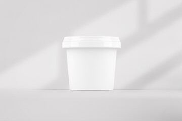 3D Illustration. Ice cream jar packaging isolated