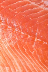 Fresh salmon as background, closeup. Sea food