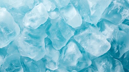 Fototapeta premium Three piles of ice cubes stacked upon each other