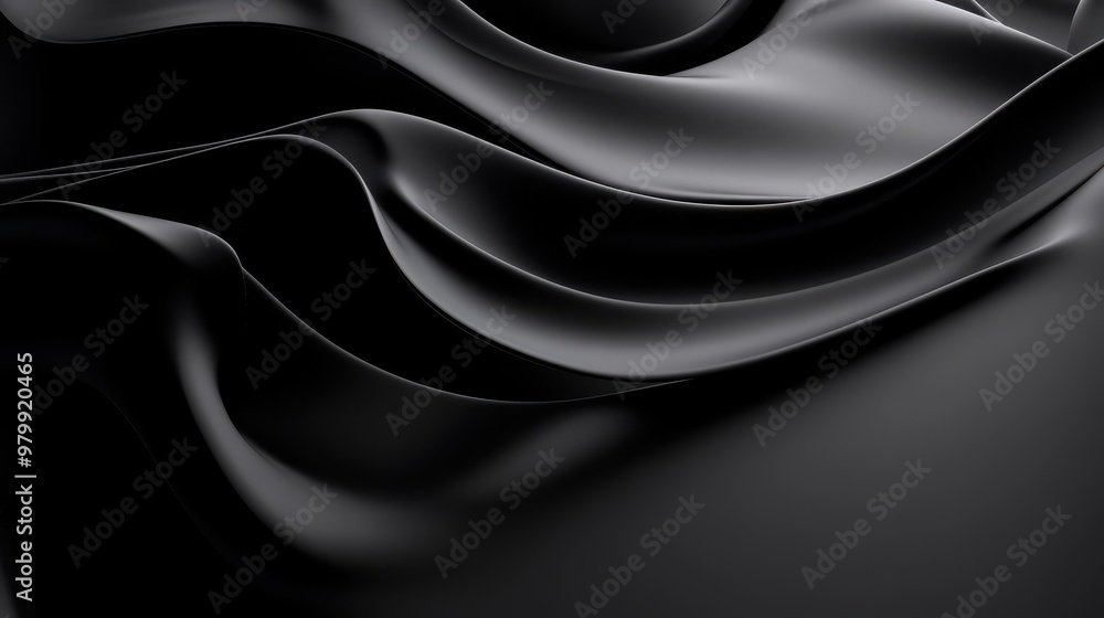 Aufkleber a mysterious black post with abstract dark shapes and shadows, creating an atmospheric and artistic 
