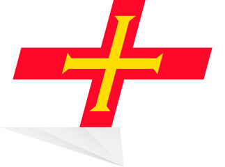 Obraz premium Guernsey pin flag